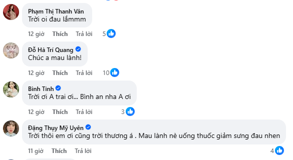 Nhiều sao Việt gửi lời hỏi thăm sức khỏe tới Quách Ngọc Tuyên