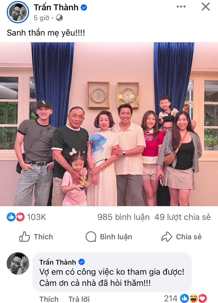 Trấn Thành vội vàng giải thích khi bị soi Hari Won vắng mặt