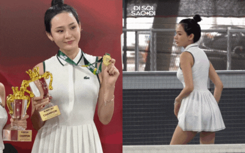 Chi Pu khoe vòng 1 cực bốc, Hiền Hồ vén váy thi đấu hừng hực trên sân pickleball- Ảnh 2. Hiền Hồ đã vô địch giải đấu nhánh giành cho celeb