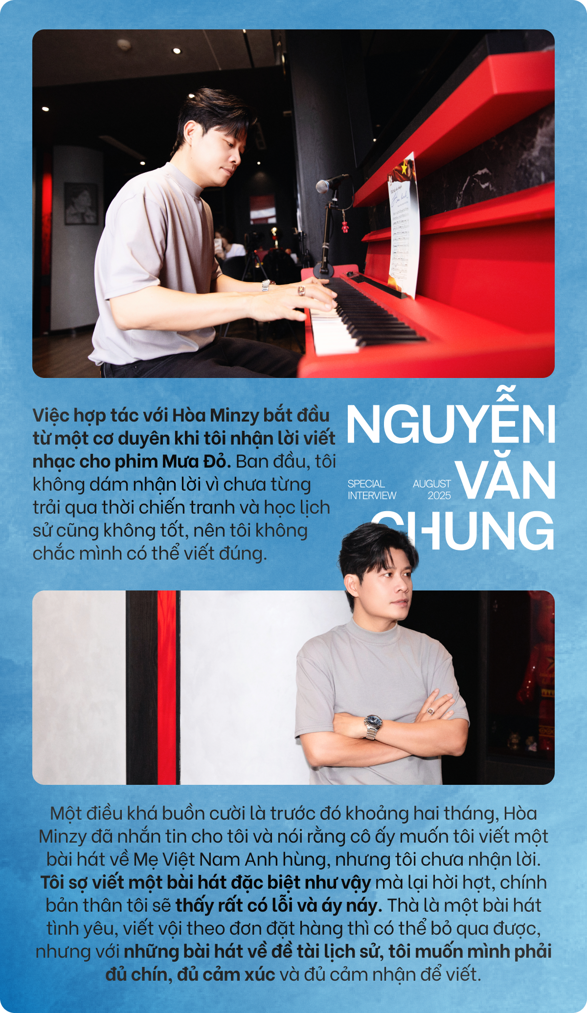 Nguyễn Văn Chung nói về hợp tác với Hòa Minzy