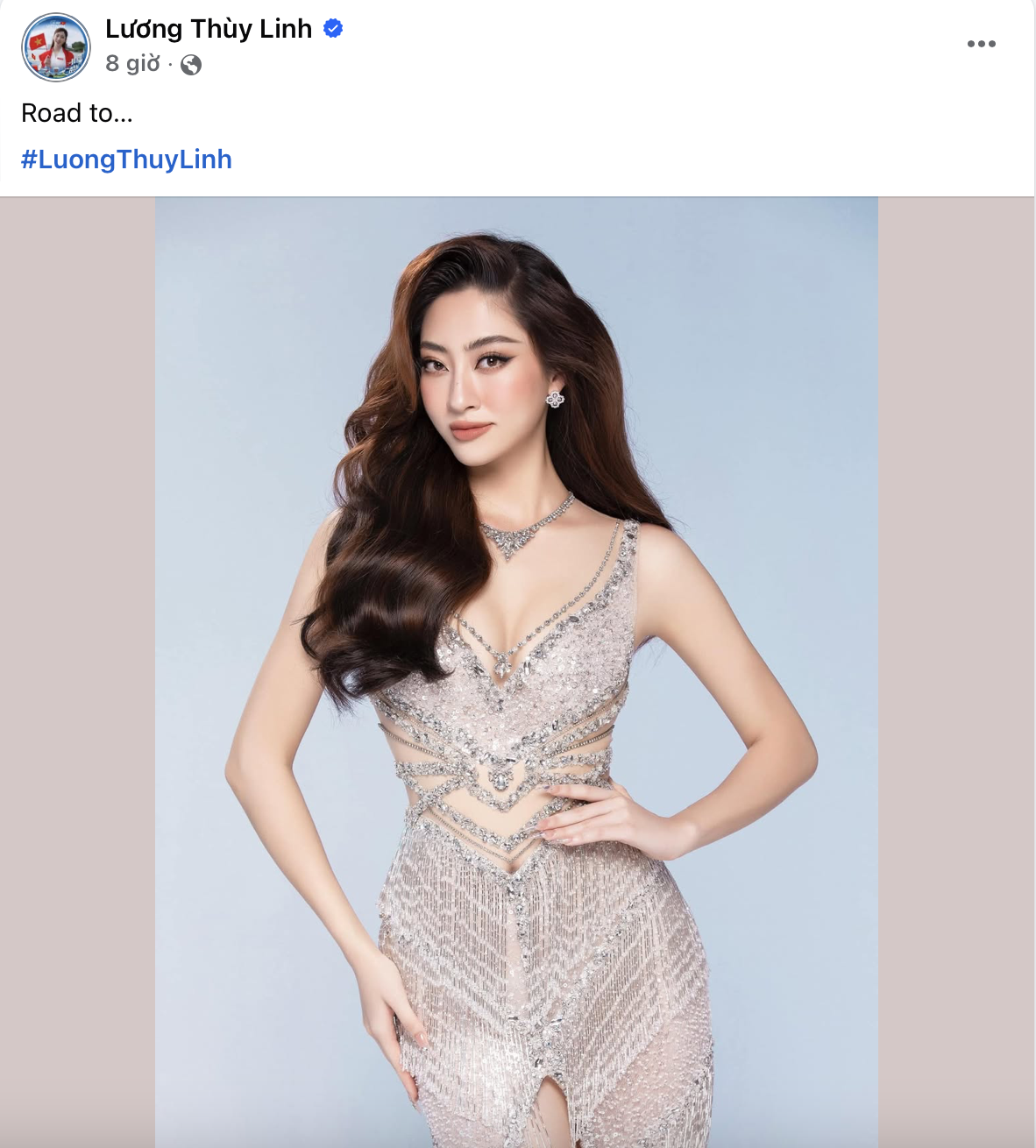 Lương Thuỳ Linh đăng hình kèm dòng chú thích: 'Road to...' Dòng trạng thái gây tranh cãi của Lương Thuỳ Linh