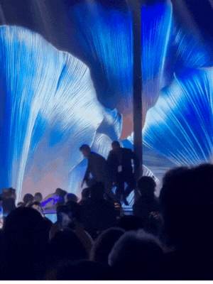 Đội cứu hộ hỗ trợ Gabrielle Henry rời sân khấu bằng băng ca