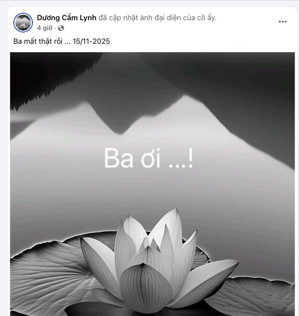 Lời chia buồn từ các sao Việt Tin nhắn chia buồn của sao Việt gửi Dương Cẩm Lynh