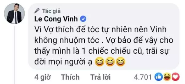 Vì sao Công Vinh ra nông nỗi này? - Ảnh 4. Công Vinh chia sẻ về mái tóc bạc trắng