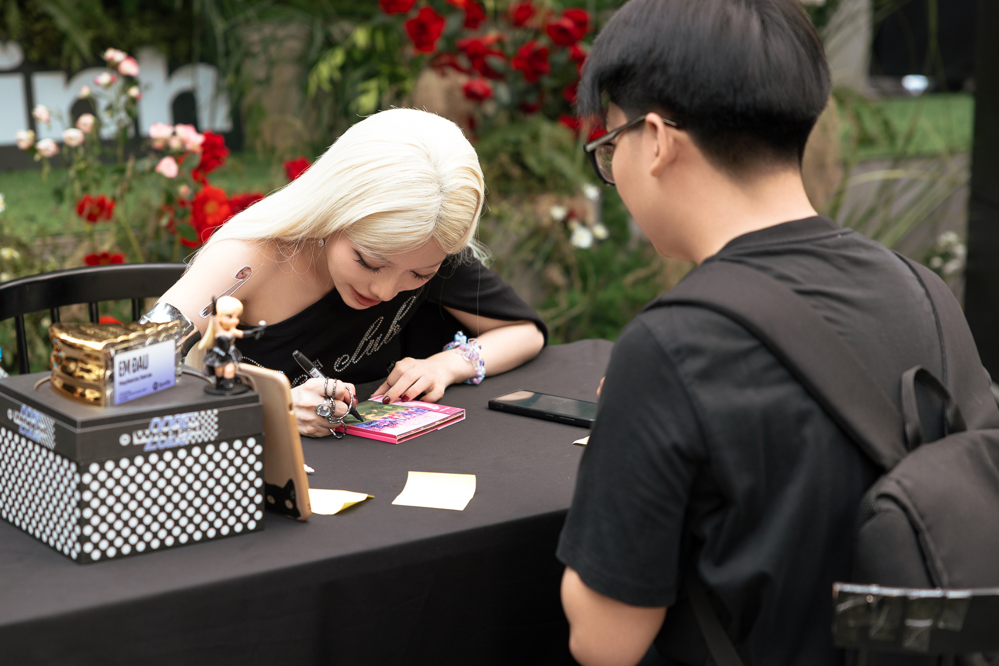 Người hâm mộ cổ vũ cho nữ ca sĩ